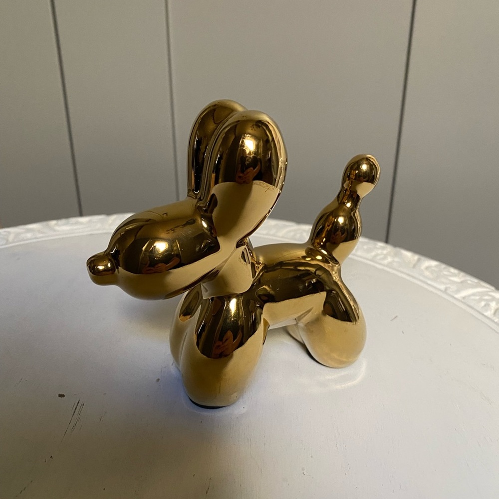 MINI Gold Balloon Dog Sculpture Decor Figurine